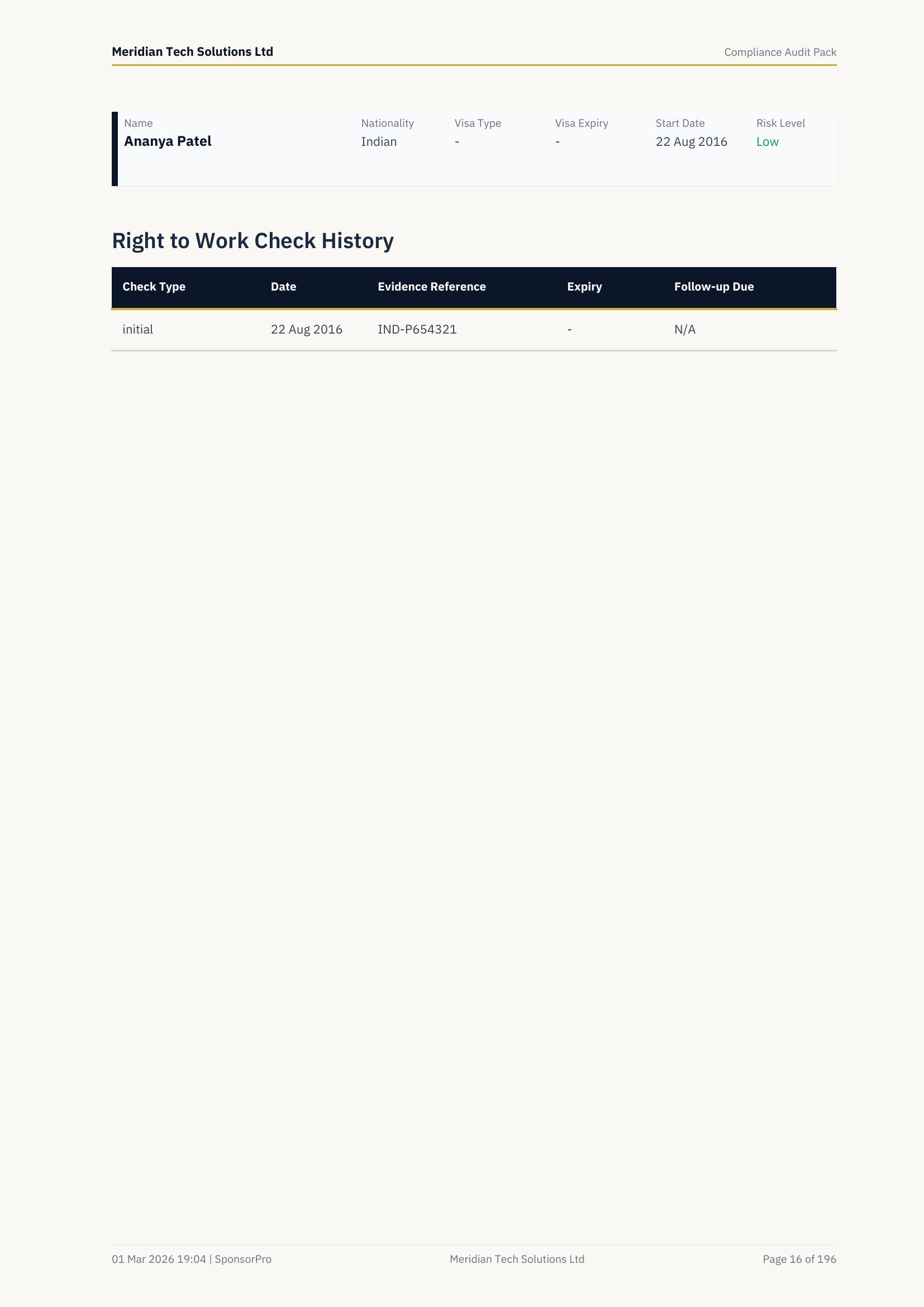 Worker: Ananya Patel — RTW Check